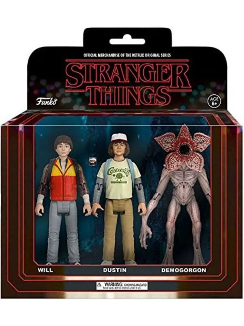 Stranger Things Funko Action Figure 3-Pack: Will, Dustin & Demogorgon